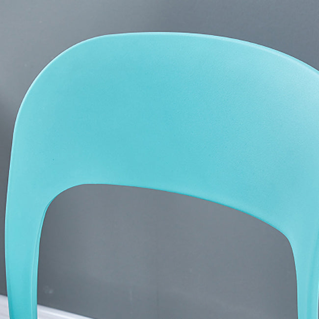 Scandinavian Armless Dining Chairs Plastic Indoor Open Back Side Chair