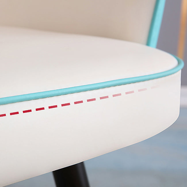Chaise de salle à manger en métal de style scandinave, chaise d'appoint à dossier ouvert avec accoudoirs