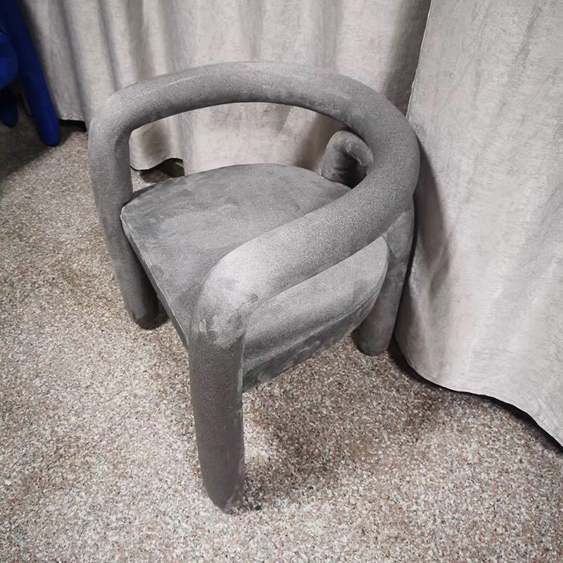 Glam Style Design Cashmere Chair Fork Bone Back Arm Kitchen Dining Chairs