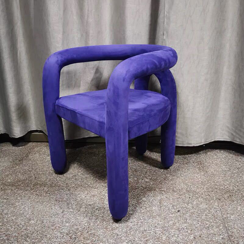Glam Style Design Cashmere Chair Fork Bone Back Arm Kitchen Dining Chairs