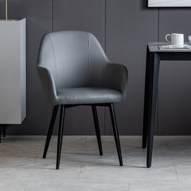 Contemporary Metal Dining Room Chairs Upholstered Armchair for Restaurant Use