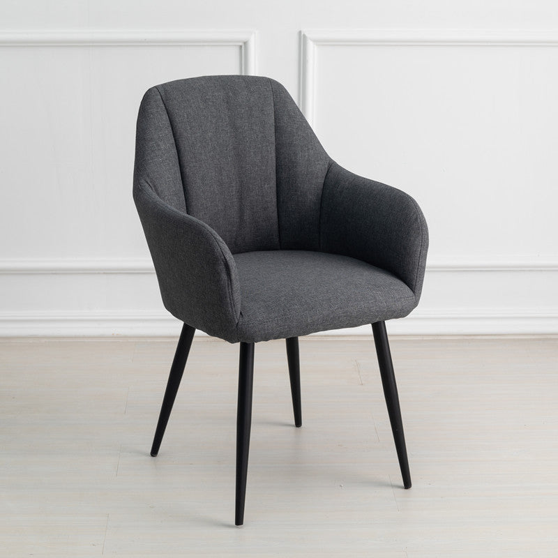 Contemporary Metal Dining Room Chairs Upholstered Armchair for Restaurant Use