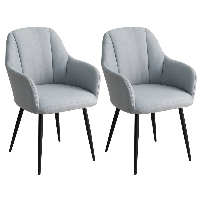 Contemporary Metal Dining Room Chairs Upholstered Armchair for Restaurant Use