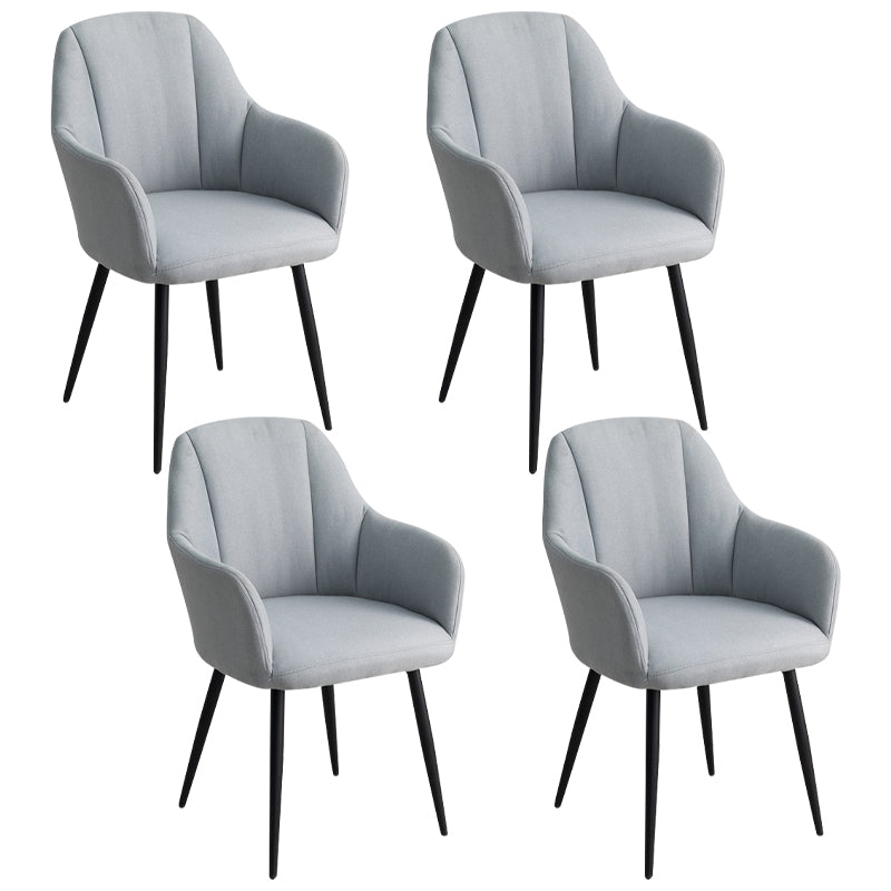 Contemporary Metal Dining Room Chairs Upholstered Armchair for Restaurant Use