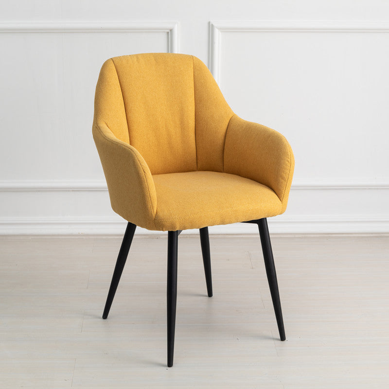 Contemporary Metal Dining Room Chairs Upholstered Armchair for Restaurant Use