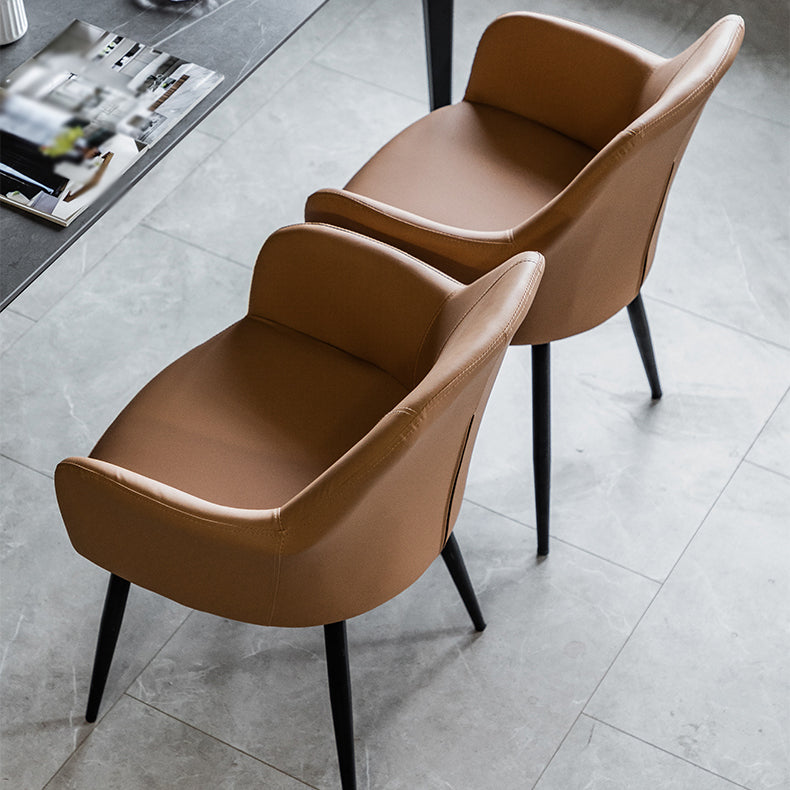 Contemporary Metal Dining Room Chairs Upholstered Armchair for Restaurant Use