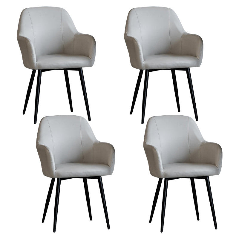 Contemporary Metal Dining Room Chairs Upholstered Armchair for Restaurant Use