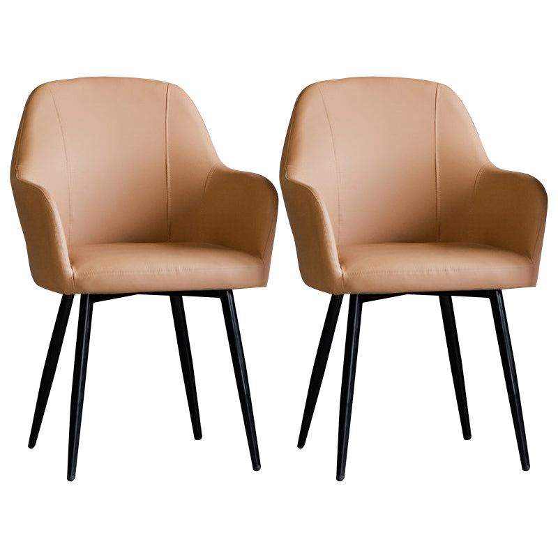 Contemporary Metal Dining Room Chairs Upholstered Armchair for Restaurant Use