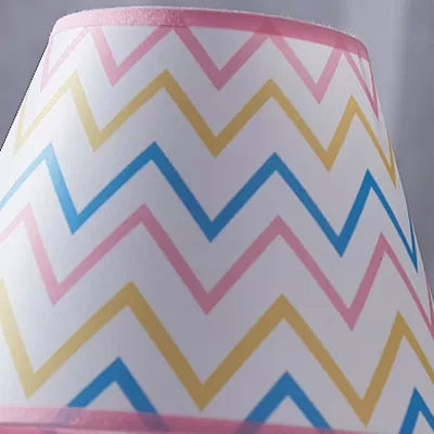 Conic Desk Light Modernes stilvolles Harz 1 Leichte Tischlampe mit blauem Einhorn- und Dreieck/Streifen/Sternmuster für Kinderbett