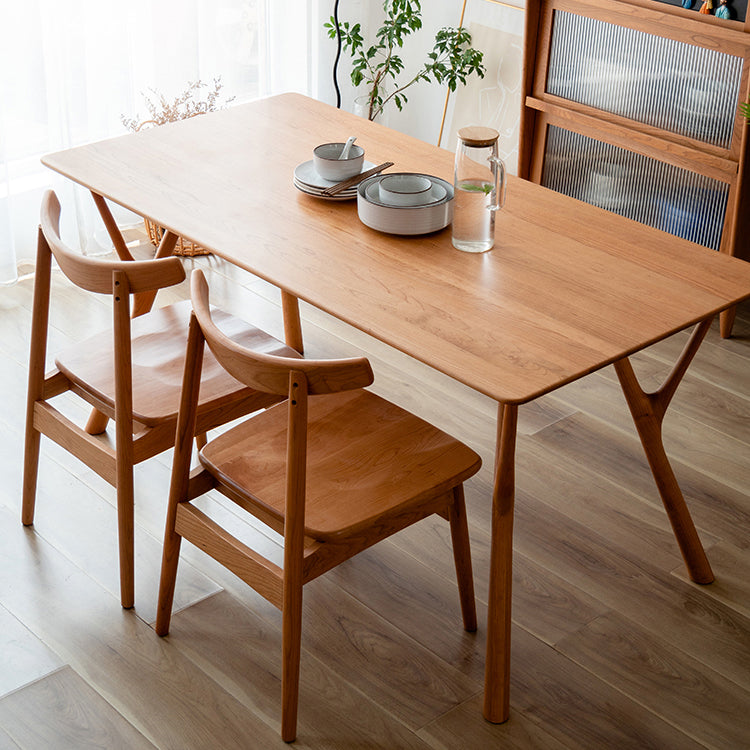 Moderner Stil Rechteck 4 Fuß Hausmöbel Massivholz Esszimmer Sammlung