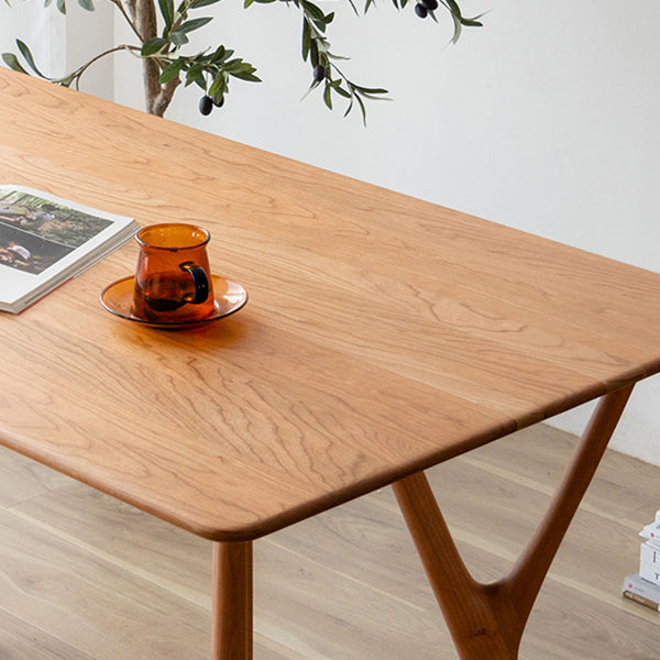 Moderner Stil Rechteck 4 Fuß Hausmöbel Massivholz Esszimmer Sammlung