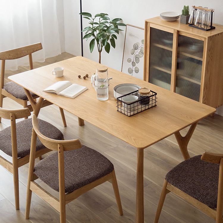 Moderner Stil Rechteck 4 Fuß Hausmöbel Massivholz Esszimmer Sammlung