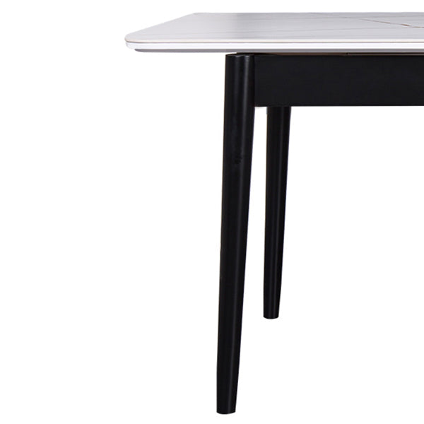 Modern Rectangle Dining Table Sintered Stone Dining Table with 4 Legs,47.2"L x 29.5"W x 29.5"H
