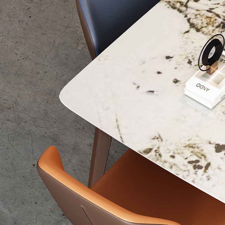 Mesa de comedor estándar de cocina moderna Mesa de comedor de piedra sinterizada con 4 patas