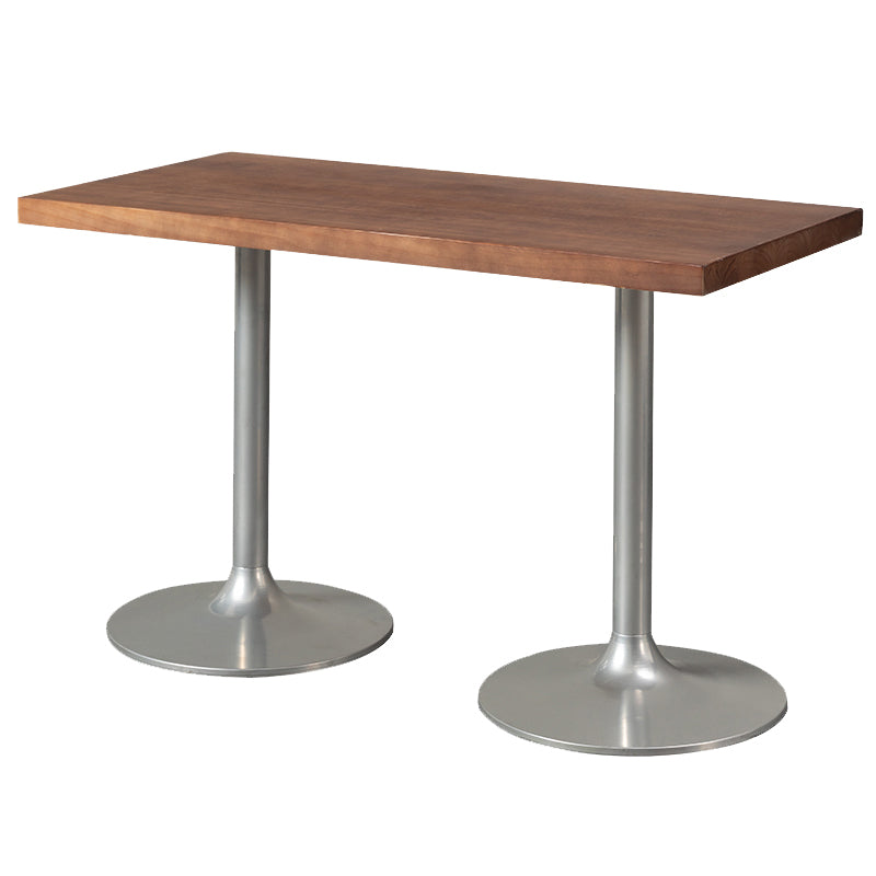 Industrial Dining Room Table Pine Solid Wood Table with Metal Base for Home Kitchen Dinner