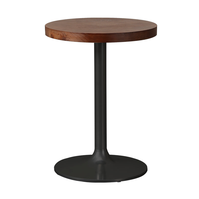Industrial Dining Room Table Pine Solid Wood Table with Metal Base for Home Kitchen Dinner
