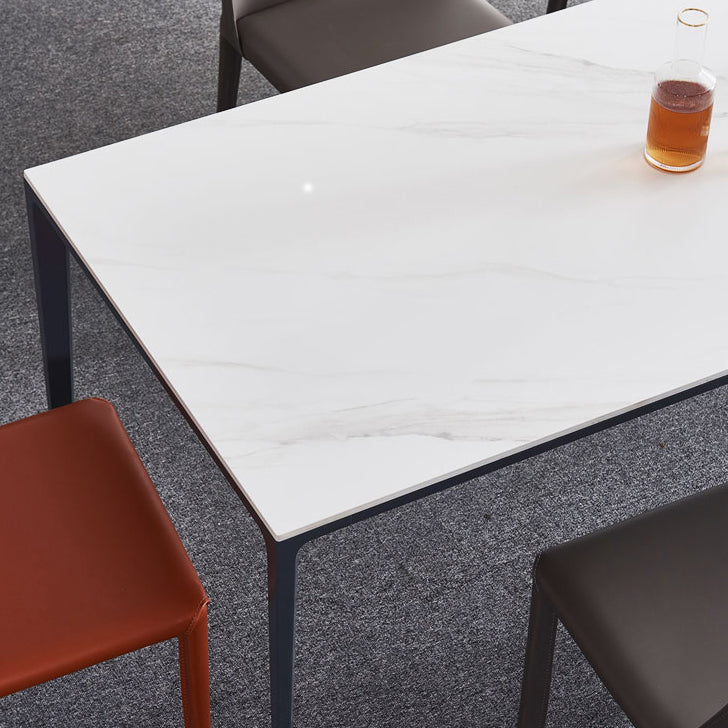 Industrial Standard Rectangle Dining Table Sintered Stone Top Dining Table for Kitchen