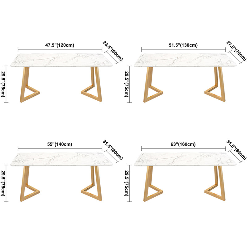 Mesa de comedor rectangular de lujo tradicional, muebles de mármol para el hogar