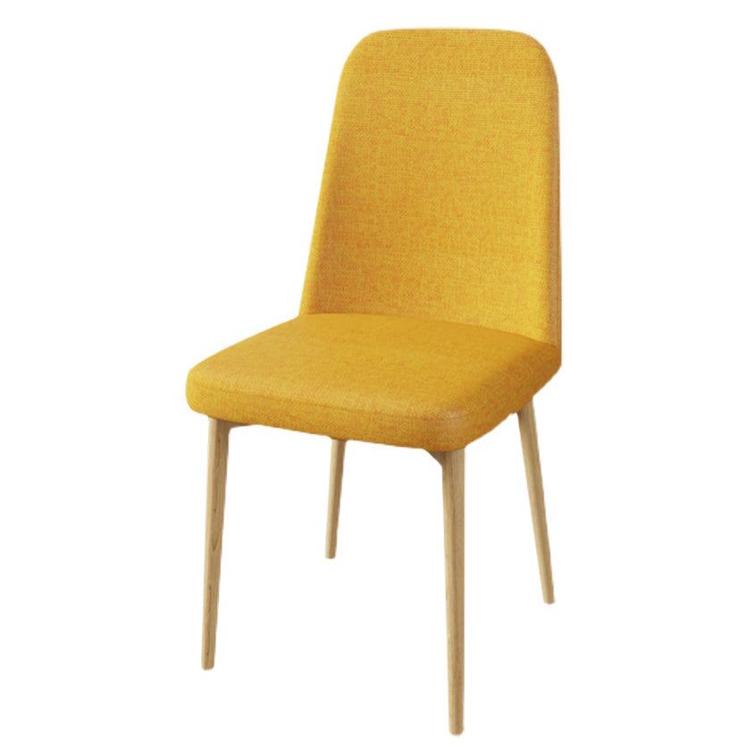 Scandinavian Home Parsons Chair Upholstered Solid Back Metal Dining Room Chair