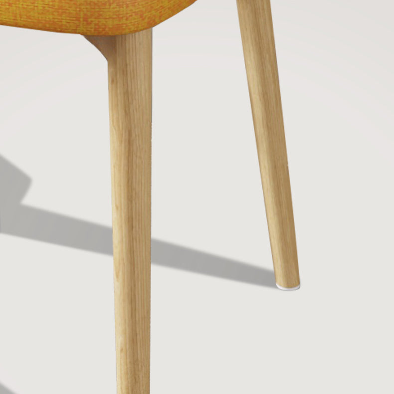 Scandinavian Home Parsons Chair Upholstered Solid Back Metal Dining Room Chair