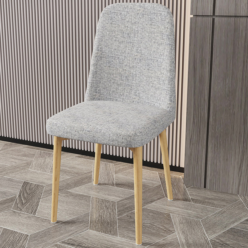 Scandinavian Home Parsons Chair Upholstered Solid Back Metal Dining Room Chair