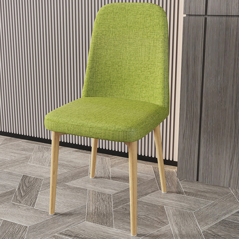 Scandinavian Home Parsons Chair Upholstered Solid Back Metal Dining Room Chair