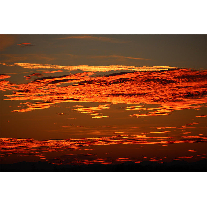 Customized Sky Landscapes Mural Wallpaper Horizontal Photography for Home