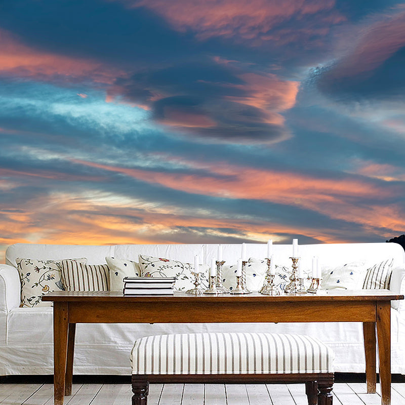 Horizontal Photography Sky Mural Stain Resistant Wall Art for Dining Room