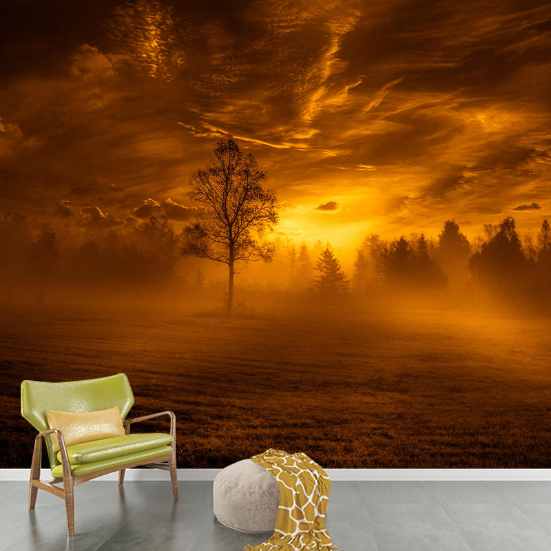 Horizontal Photography Sky Mural Soft Color Stain Resistant Wall Art for Bedroom