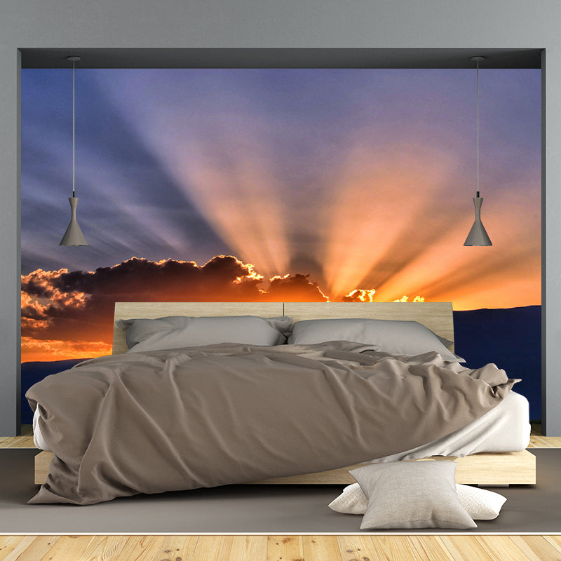 Horizontal Photography Sky Mural Stain Resistant Wall Art for Living Room