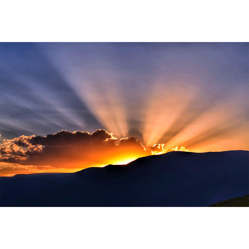 Horizontal Photography Sky Mural Stain Resistant Wall Art for Living Room