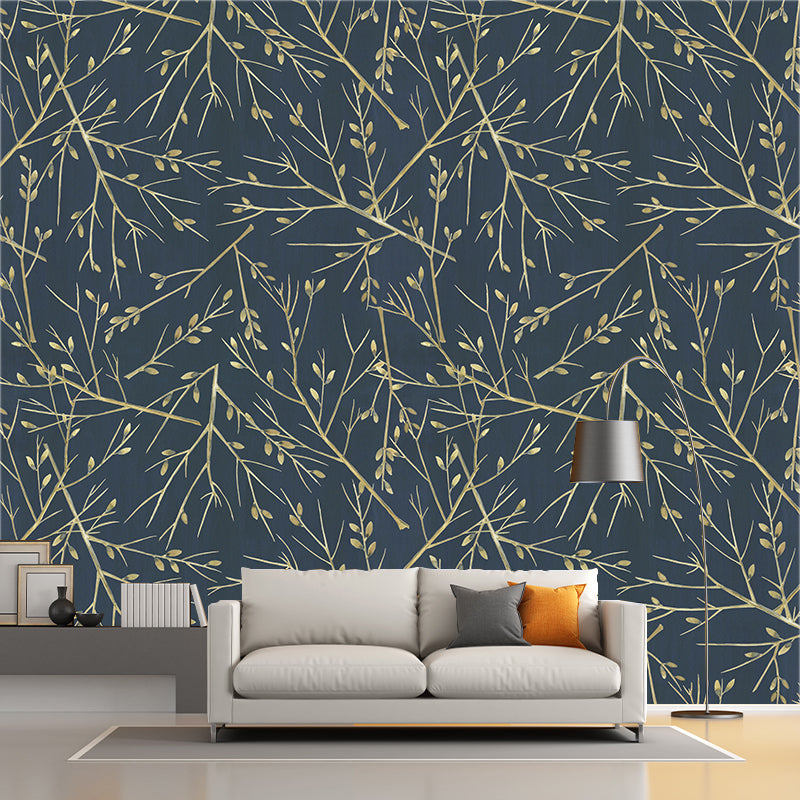 Customized Various Plants Mural Horizontal Illustration for Sleeping Room