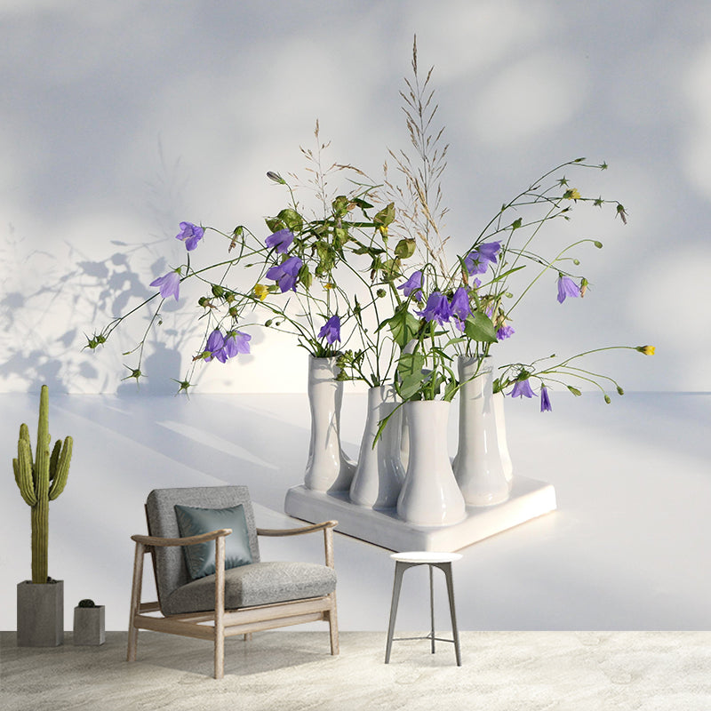 Beautiful Bouquet Mural Wallpaper Environment Friendly for Living Room Decor