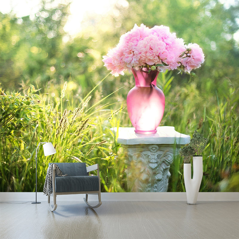 Customized Beautiful Bouquet Mural Horizontal Photography for Sleeping Room Decoration