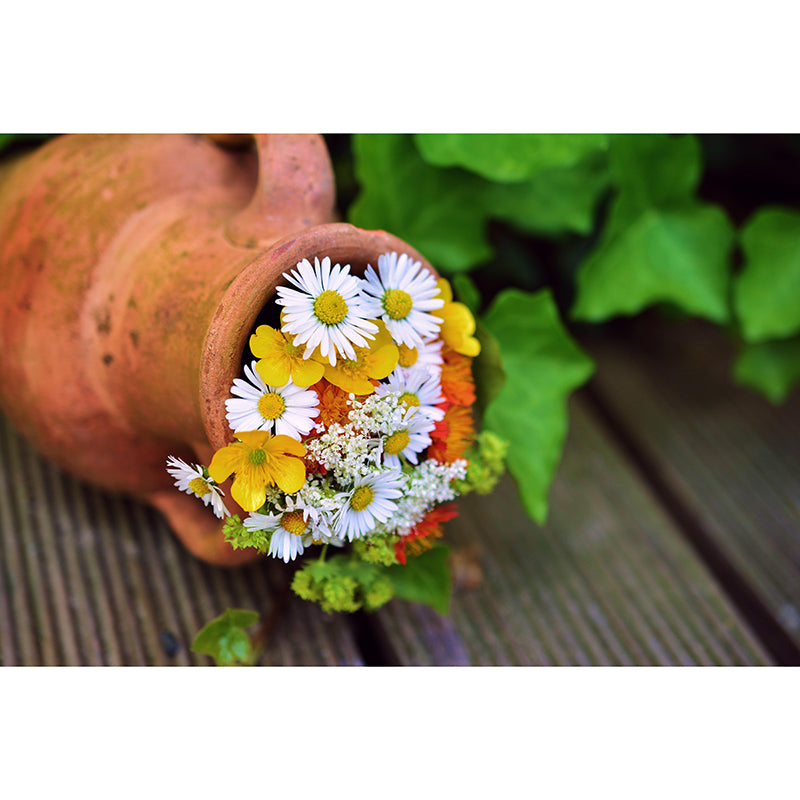 Customized Beautiful Bouquet Mural Horizontal Photography for Sleeping Room Decoration