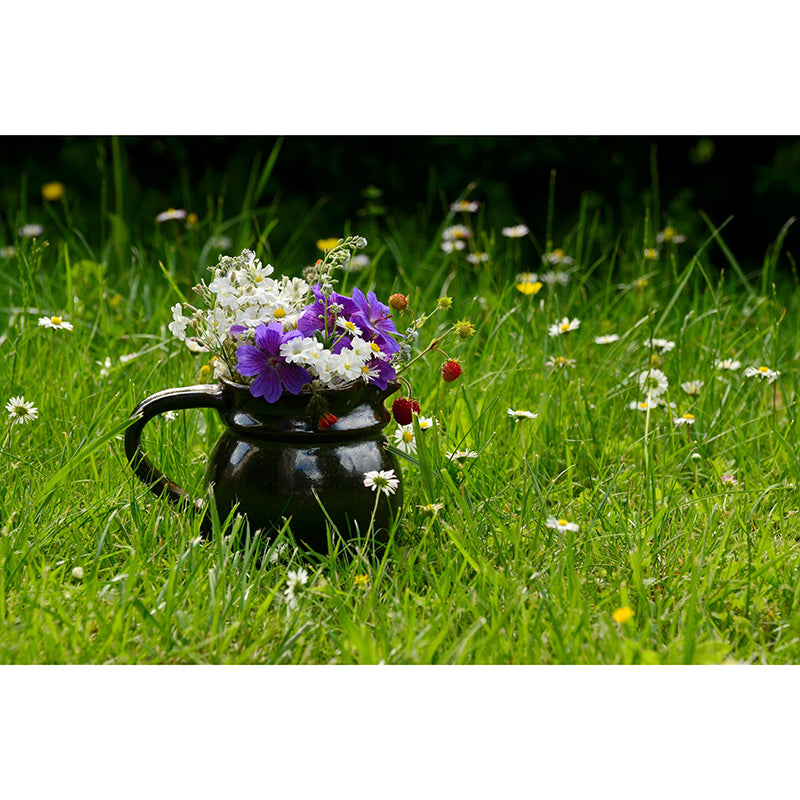 Customized Bouquet Wall Mural Horizontal Photography for Sleeping Room Decoration