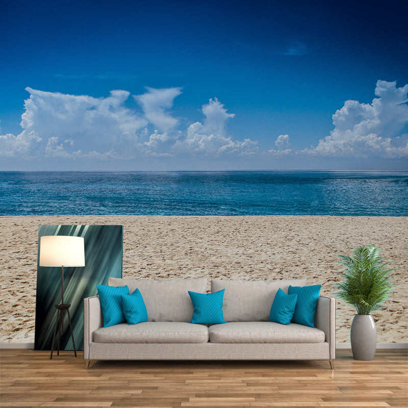Tropical Beach View Wall Mural for Sleeping Room Home Decor, Made to Measure