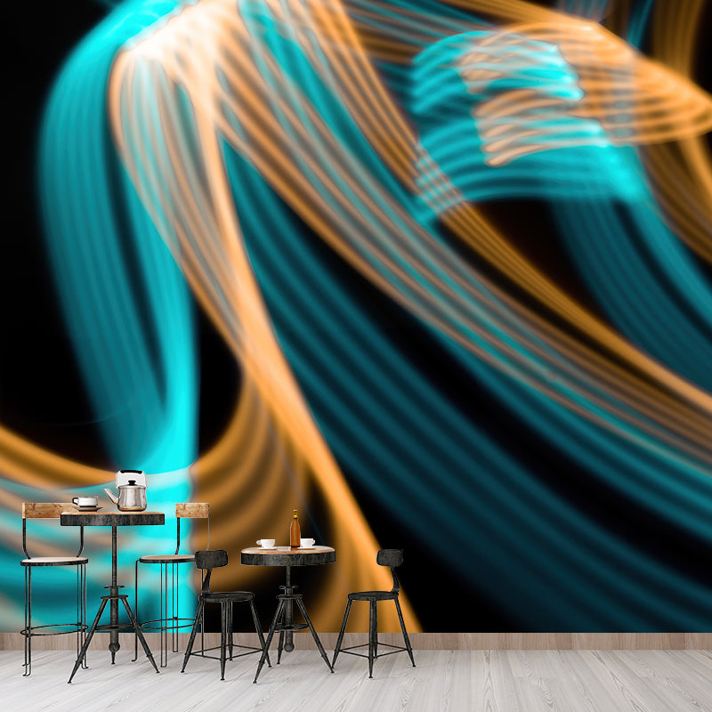 Line Abstraction Wall Covering for Home Decor, Stain Resistant, Made to Measure