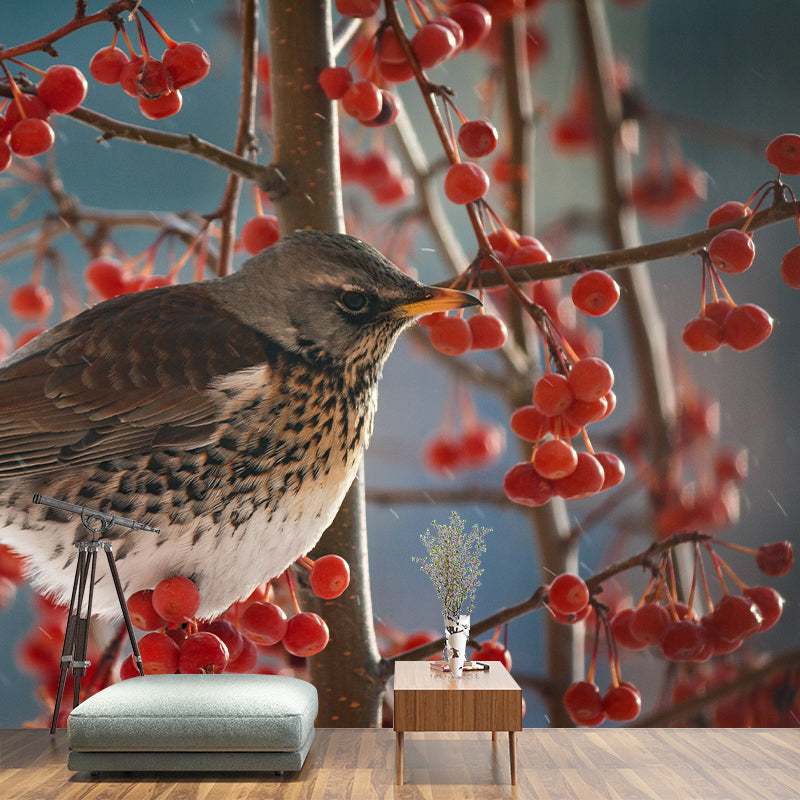 Throstle Moisture-Resistant Mural Wallpaper for Sitting Room, Customized Size Available