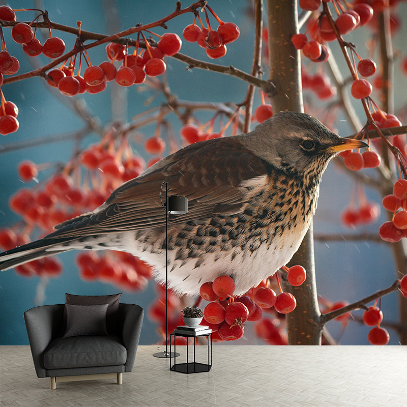 Throstle Moisture-Resistant Mural Wallpaper for Sitting Room, Customized Size Available