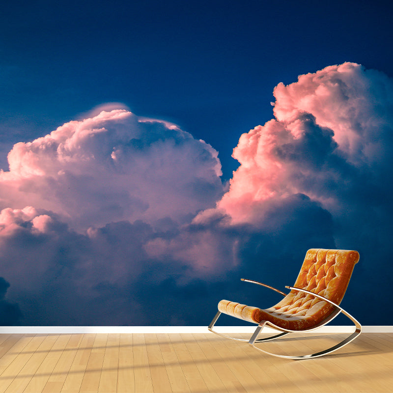 Beautiful Cloudscape Water Resistant Murals for Living Room, Customized Size Available