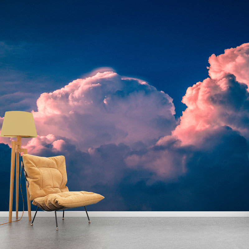 Beautiful Cloudscape Water Resistant Murals for Living Room, Customized Size Available
