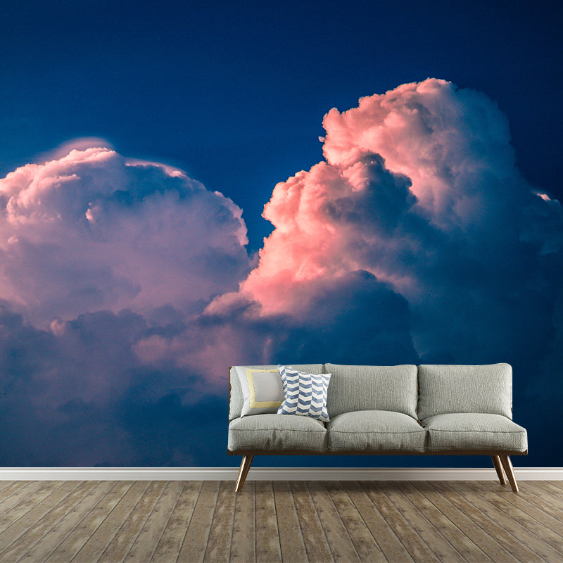 Beautiful Cloudscape Water Resistant Murals for Living Room, Customized Size Available