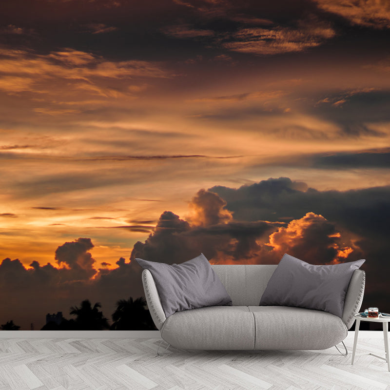 Beautiful Cloudscape Water Resistant Murals for Living Room, Customized Size Available