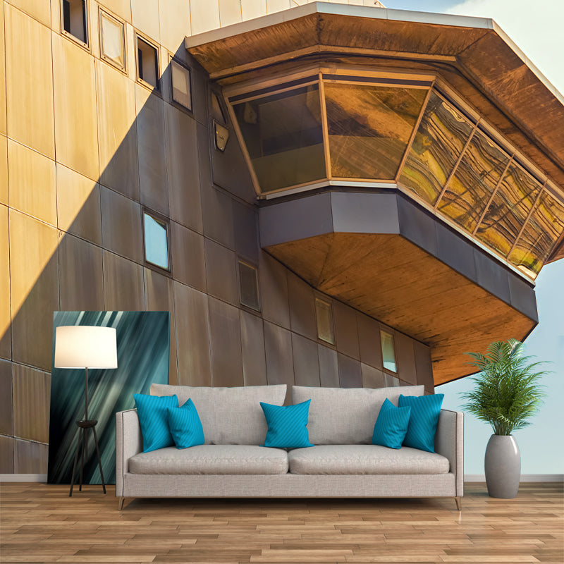 Modern City Building Mural Decal for Home Sitting Room Bedroom, Made to Measure