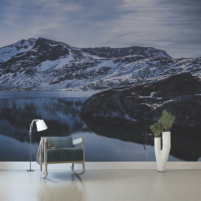 High Mountain View Mural Decal for Home Sitting Room Bedroom, Made to Measure