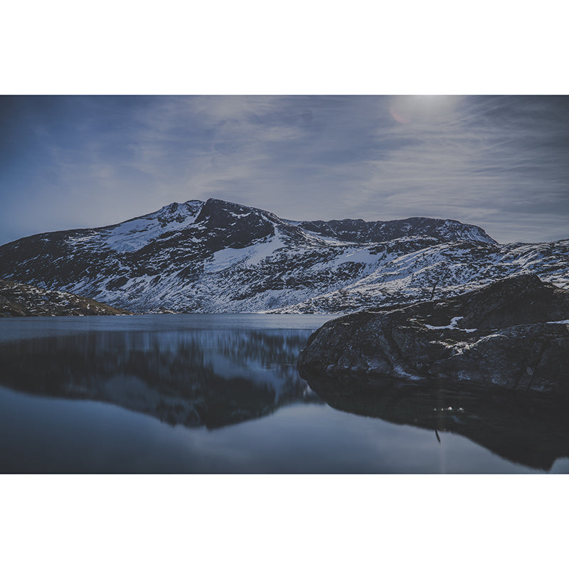 High Mountain View Mural Decal for Home Sitting Room Bedroom, Made to Measure