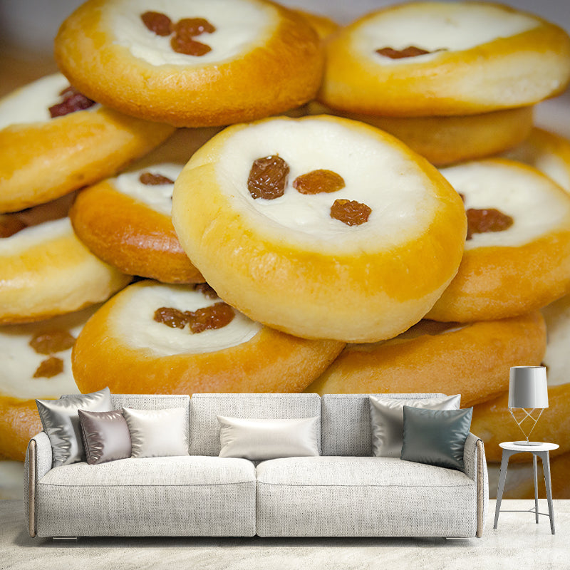 Delicious Food Mural Wallpaper for Dessert Shop Decoration, Customized Size Available