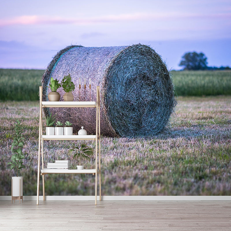 Moisture Resistant Straw Bales Mural Wall Covering for Kitchen Wall Decor