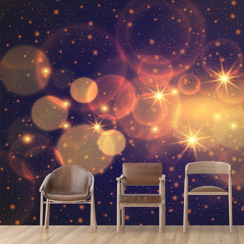 Bokeh Mural Wallpaper Moisture Resistant for Dining Room Wall Decor